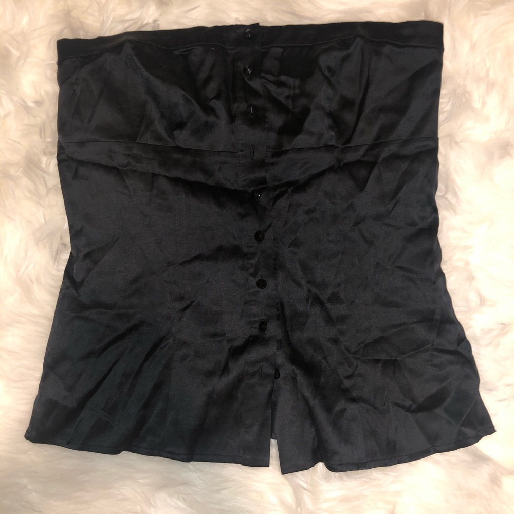 Bebe satin top strapless